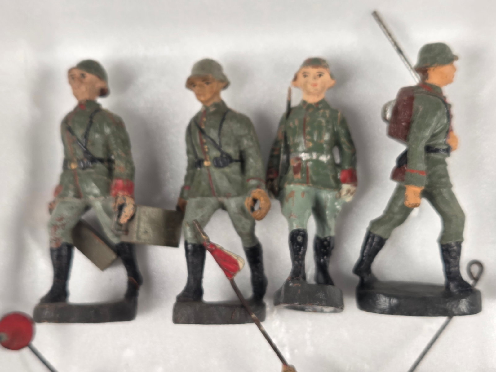 VARIOUS ELASTOLIN COMPOSITION GERMAN SOLDIERS - 2