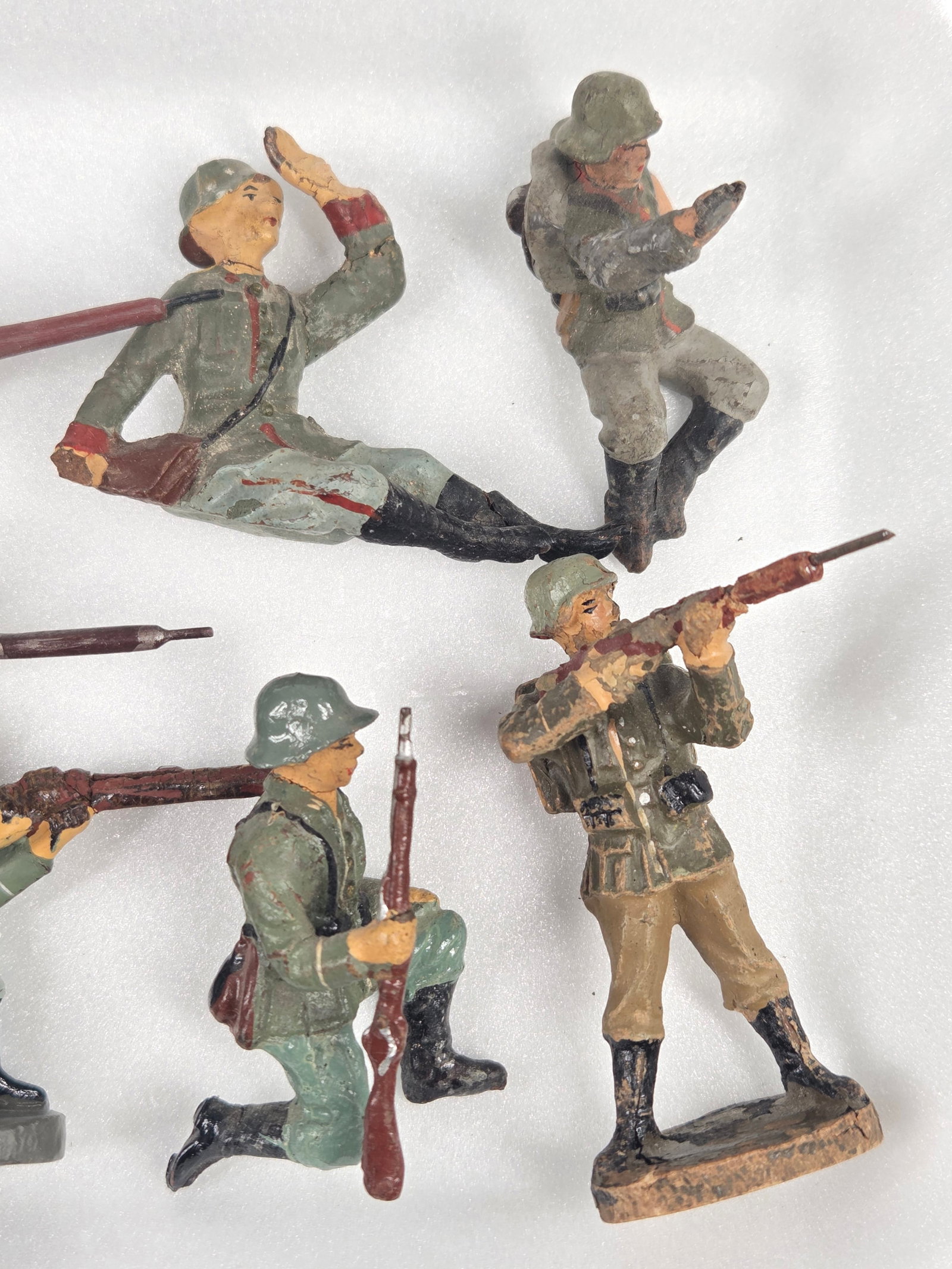 VARIOUS ELASTOLIN COMPOSITION GERMAN SOLDIERS - 3
