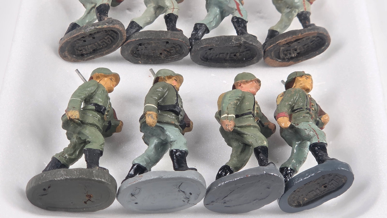 VARIOUS ELASTOLIN COMPOSITION GERMAN SOLDIERS - 4