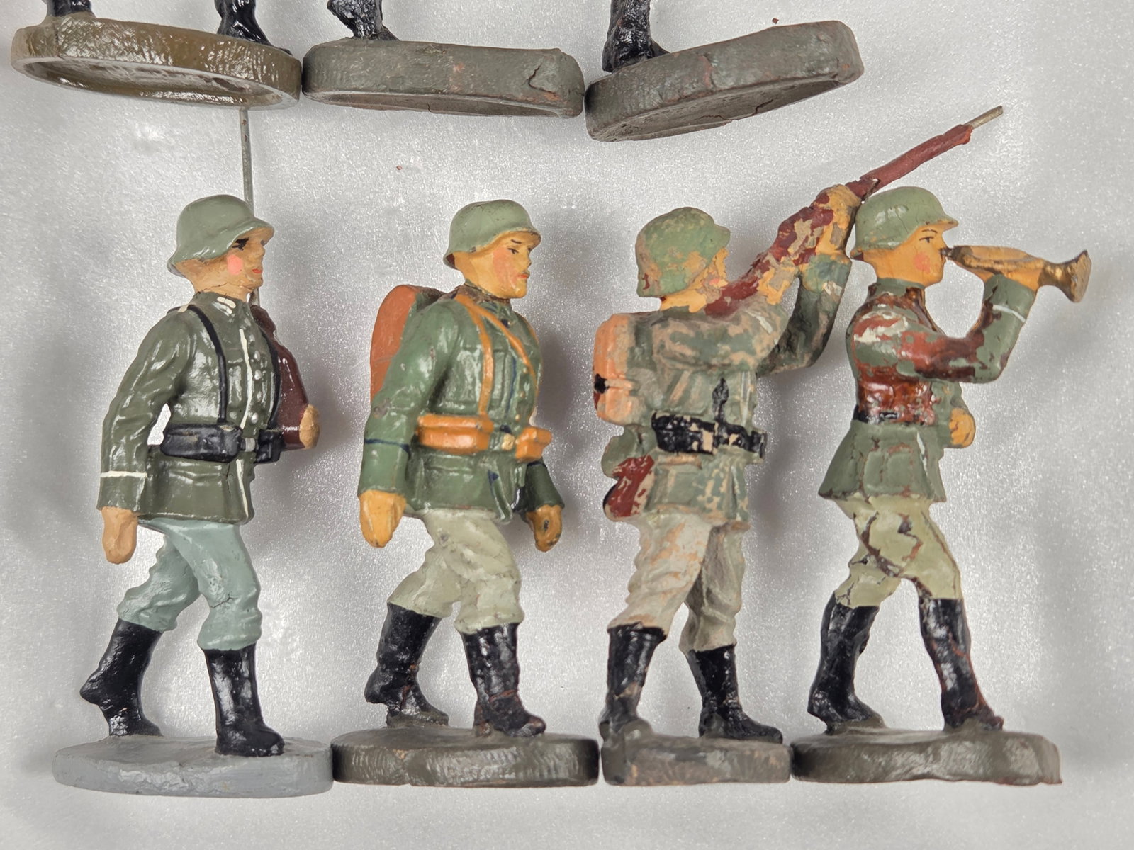 VARIOUS ELASTOLIN COMPOSITION GERMAN SOLDIERS - 3