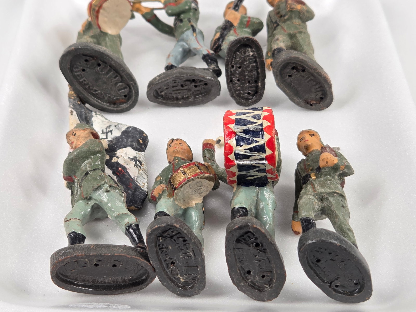 VARIOUS ELASTOLIN COMPOSITION GERMAN SOLDIERS - 4