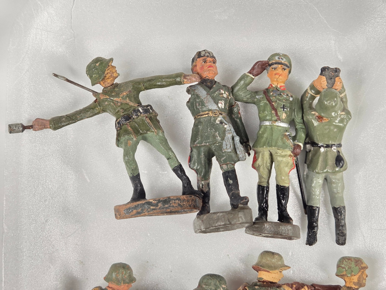 VARIOUS ELASTOLIN COMPOSITION GERMAN SOLDIERS - 2