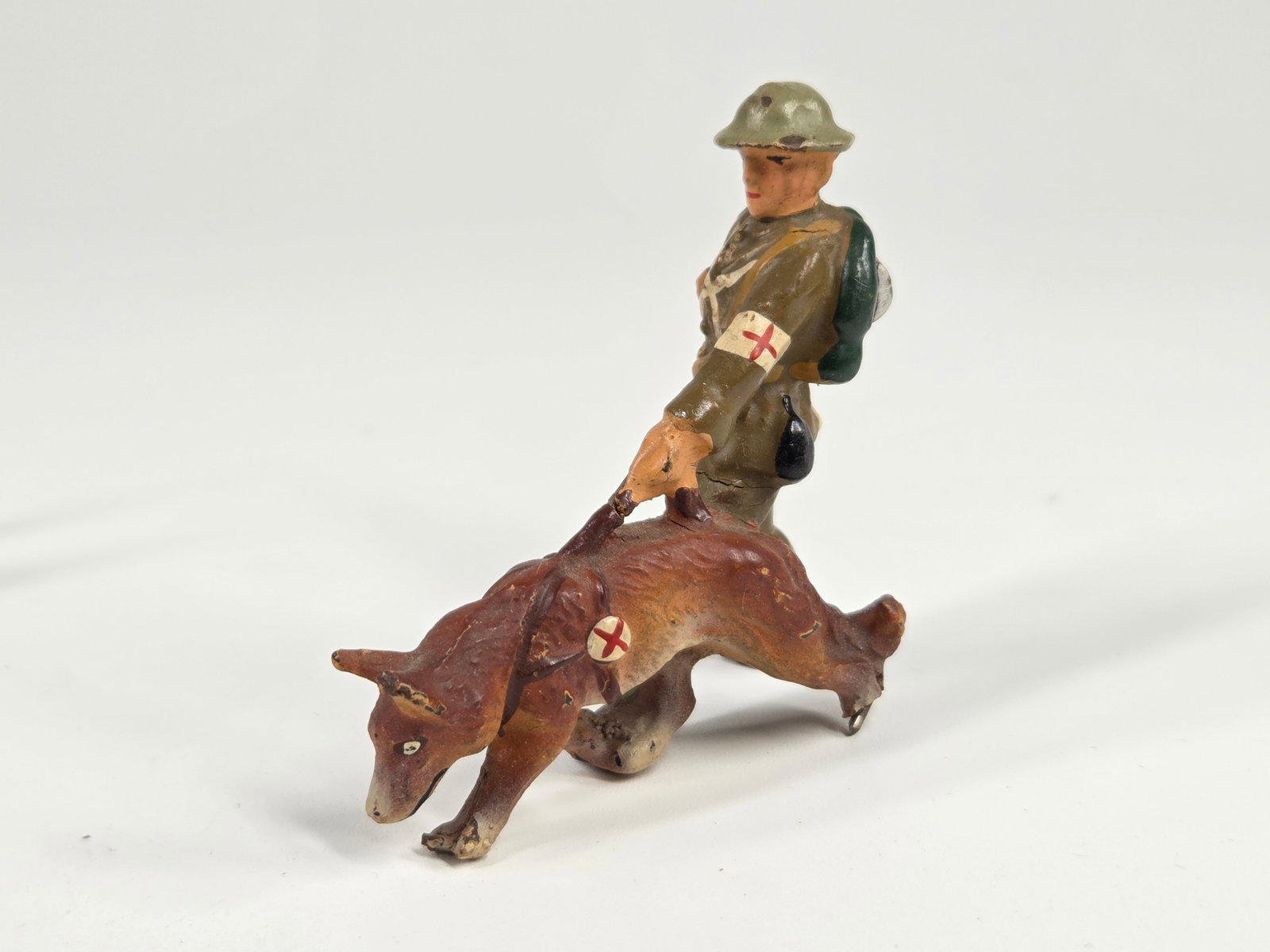 GERMAN ELASTOLIN SOLDIER W/ DOGS - 5
