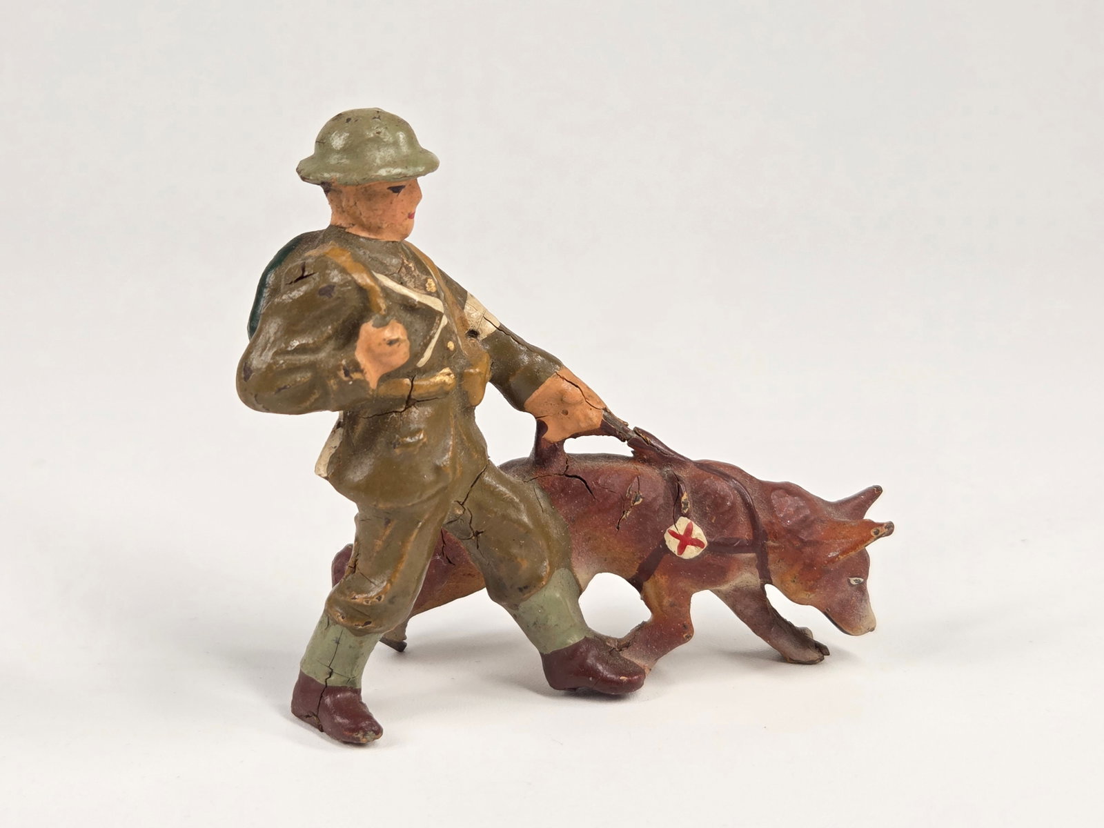 GERMAN ELASTOLIN SOLDIER W/ DOGS - 6