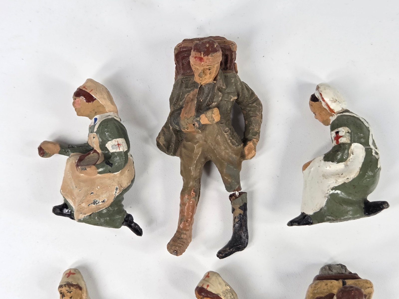 VARIOUS GERMAN ELASTOLIN COMPOSITION SOLDIERS - 2