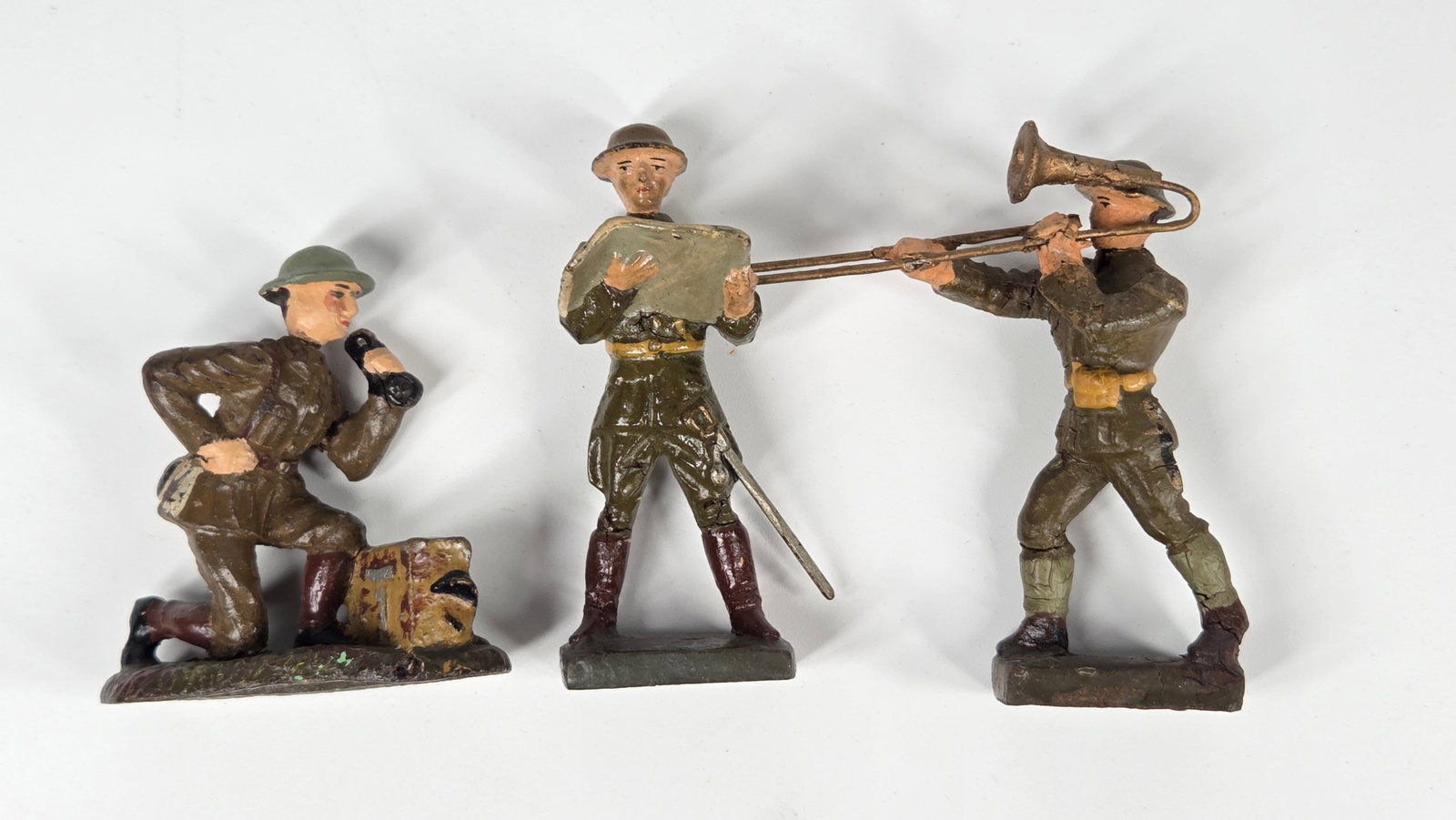 VARIOUS GERMAN ELASTOLIN COMPOSITION SOLDIERS - 3
