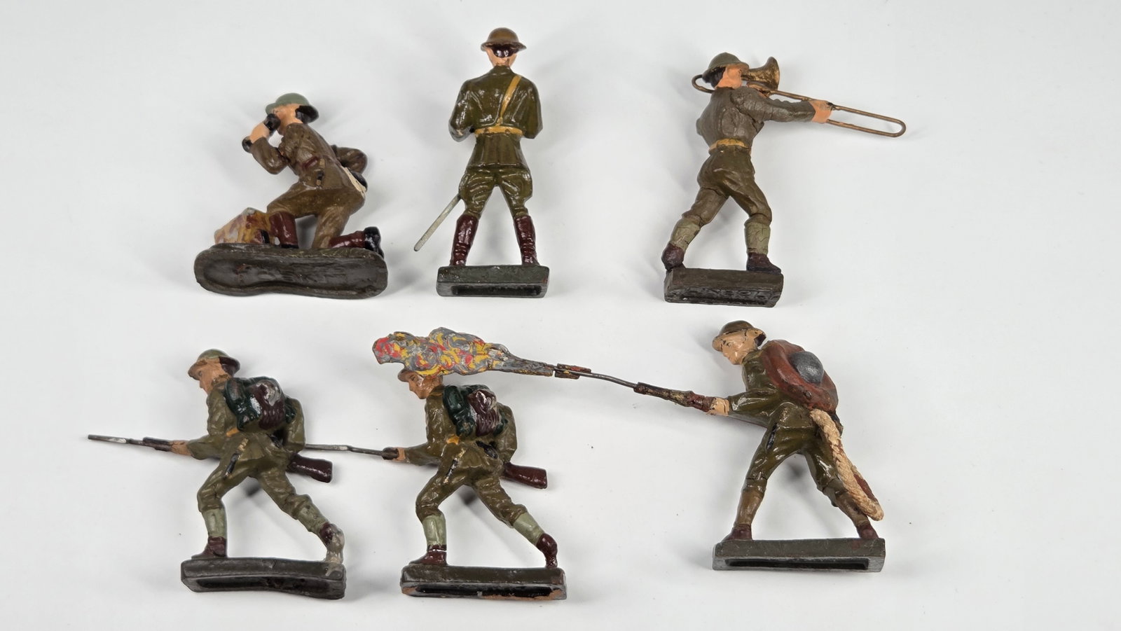 VARIOUS GERMAN ELASTOLIN COMPOSITION SOLDIERS - 4