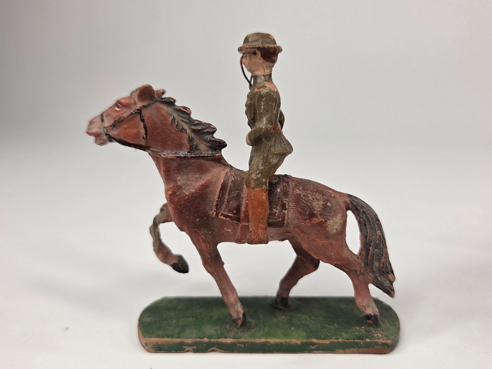 4) GERMAN HAND PAINTED COMPOSITION HORSE - 2