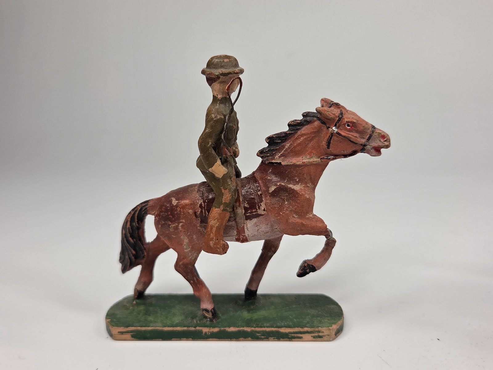 4) GERMAN HAND PAINTED COMPOSITION HORSE - 3