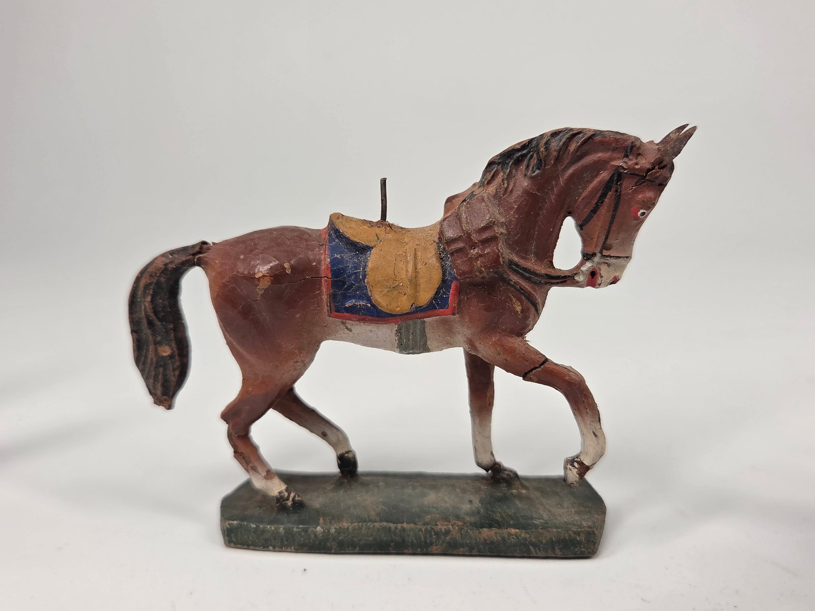4) GERMAN HAND PAINTED COMPOSITION HORSE - 5