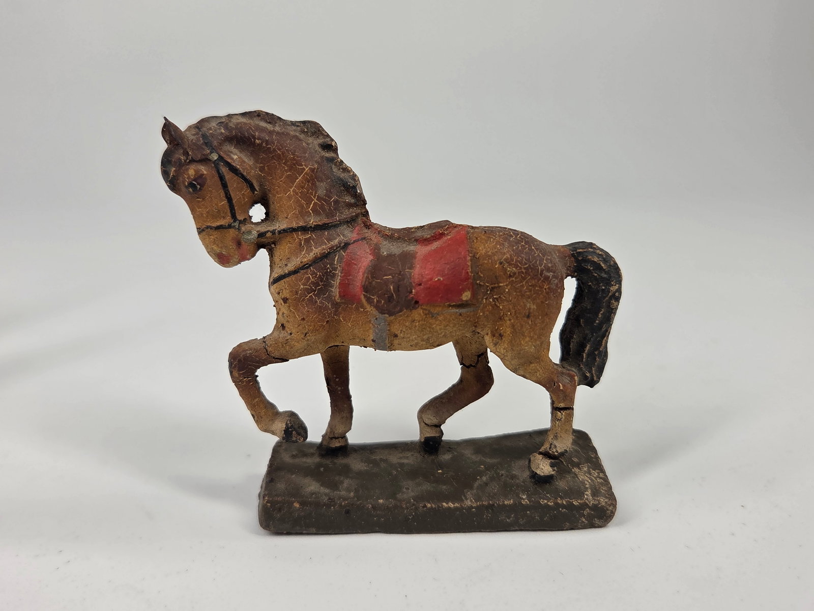 4) GERMAN HAND PAINTED COMPOSITION HORSE - 8