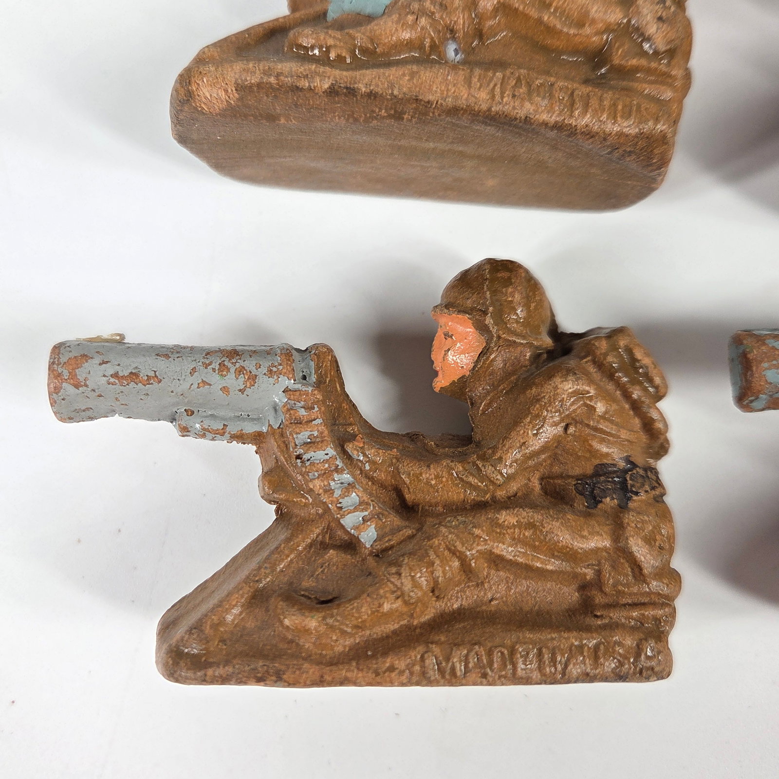 5) VINTAGE PAINTED COMPOSITION SOLDIERS - 2