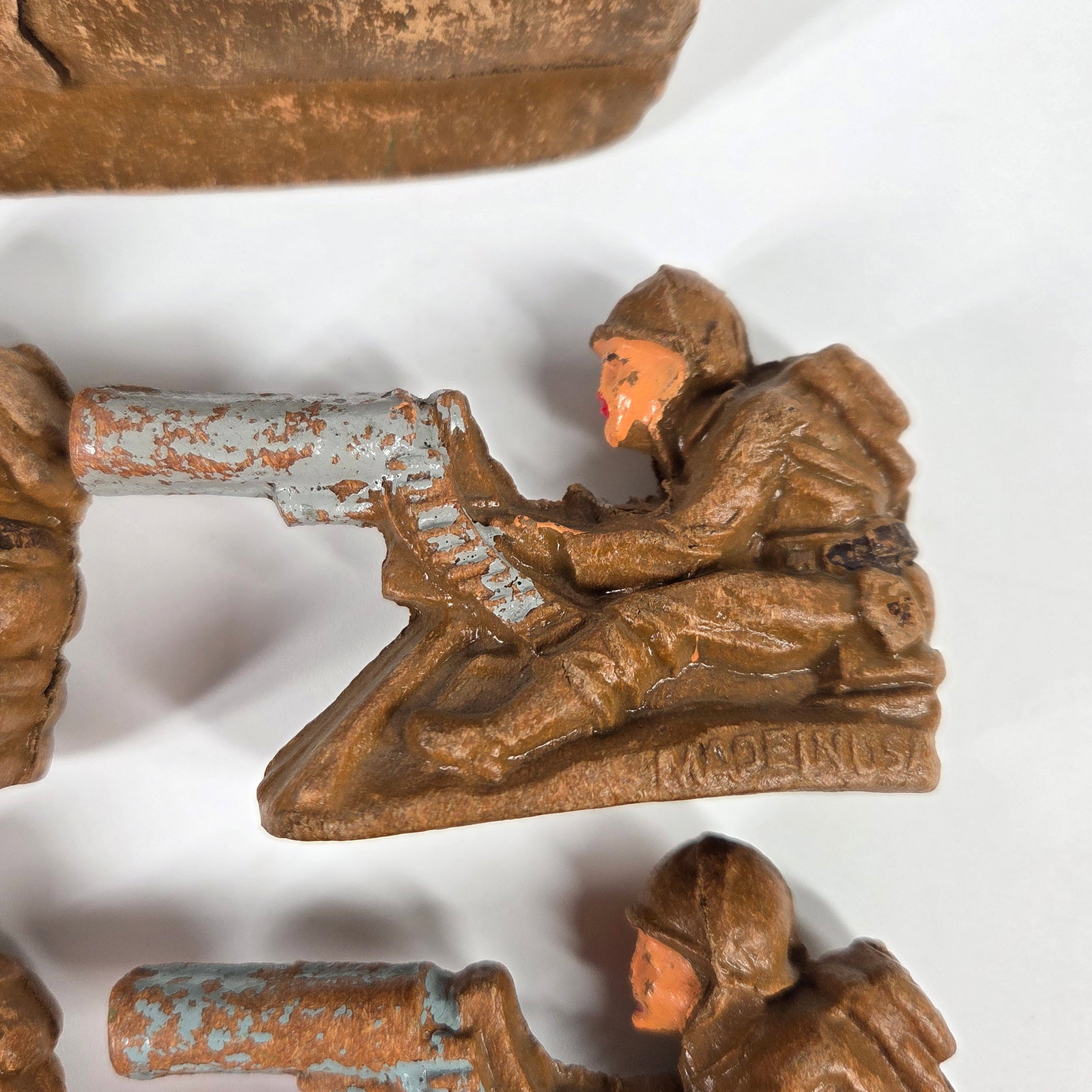 5) VINTAGE PAINTED COMPOSITION SOLDIERS - 4