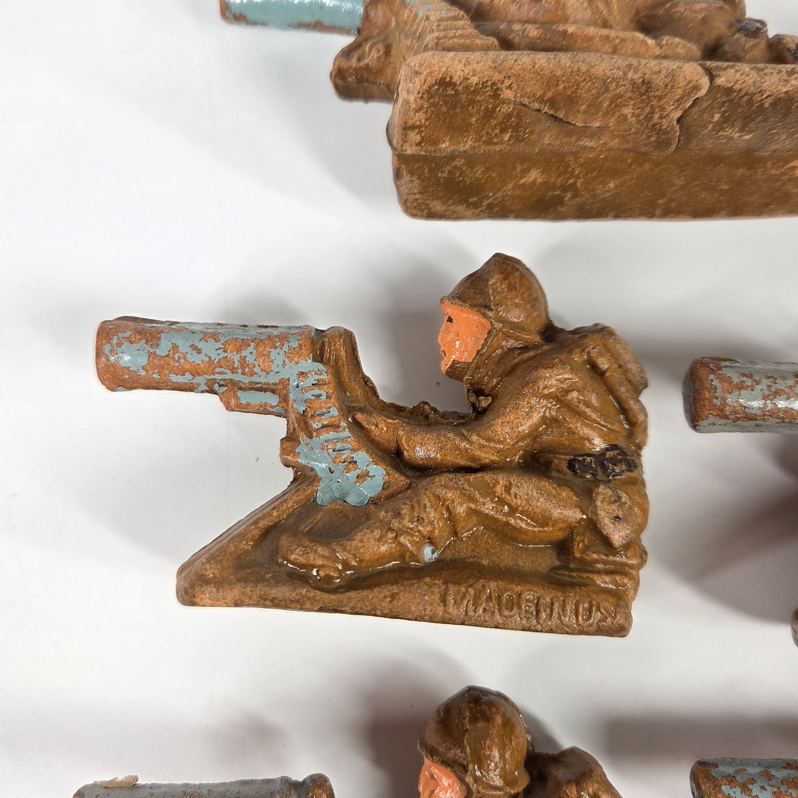 5) VINTAGE PAINTED COMPOSITION SOLDIERS - 5