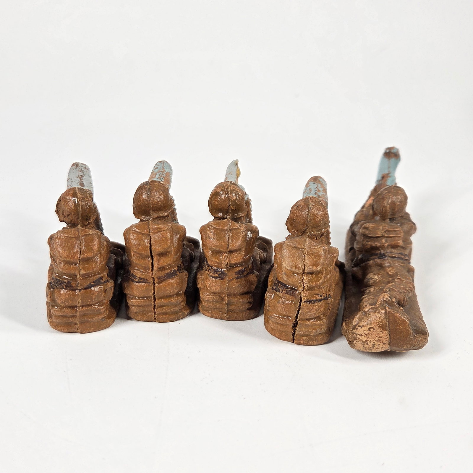 5) VINTAGE PAINTED COMPOSITION SOLDIERS - 8