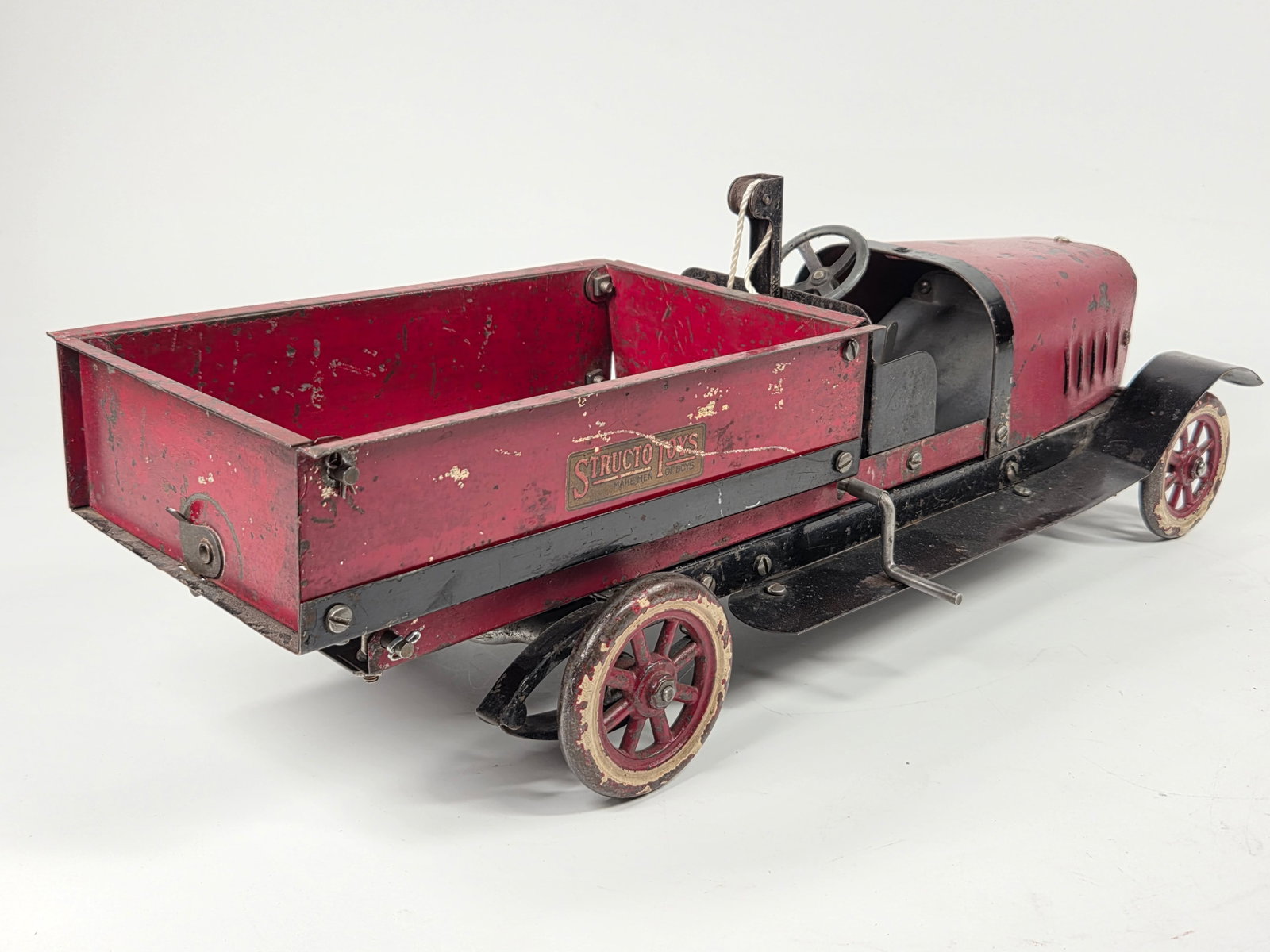 STRUCTO CLOCKWORK PRESSED STEEL DUMP TRUCK - 7