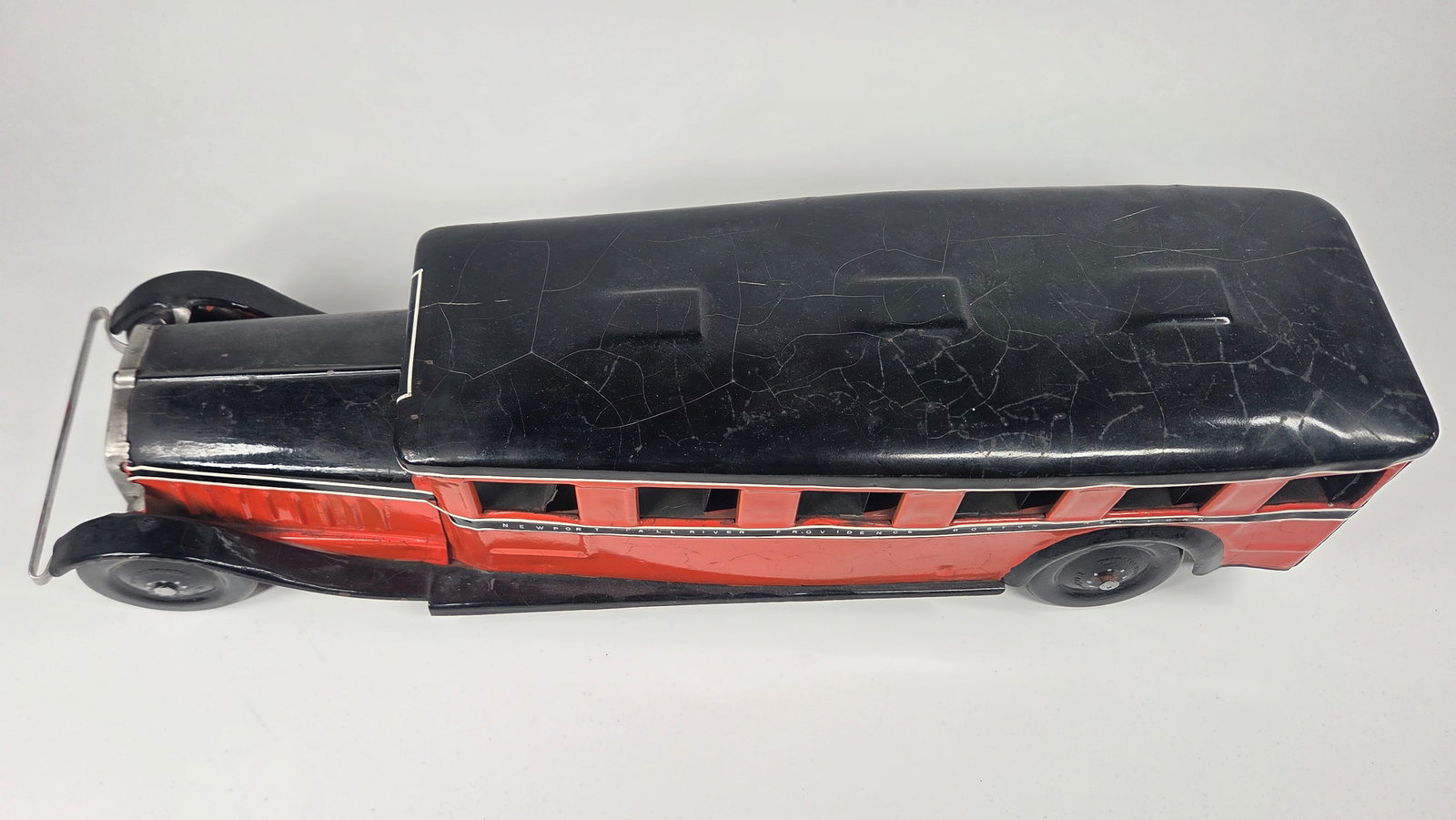 LARGE PARTIALLY PAINTED PRESSED STEEL BUS - 2