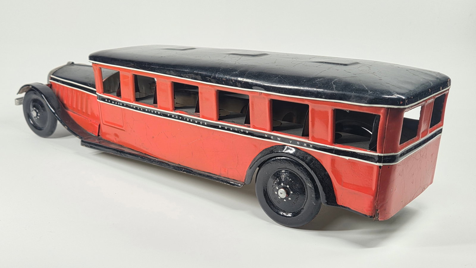 LARGE PARTIALLY PAINTED PRESSED STEEL BUS - 3