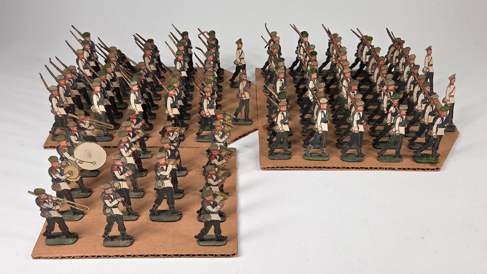LARGE GROUP OF MARCHING SOLDIERS PAINTED ON BOARD (1 of 7)