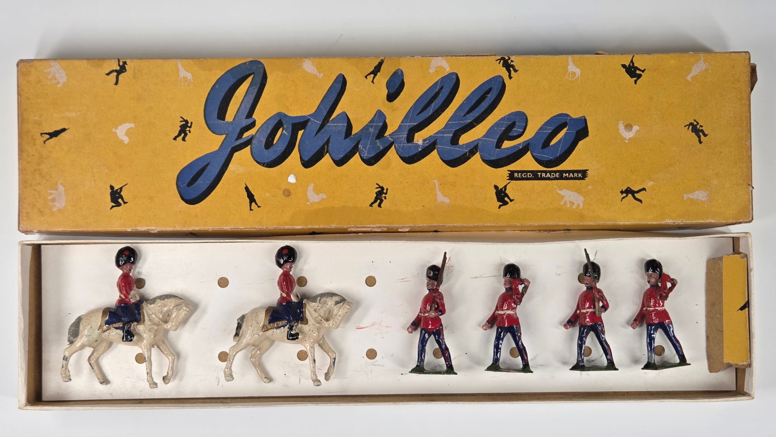 6) JOHILLCO CAVALRY MARCHING PAINTED LEAD SOLDIERS (1 of 4)