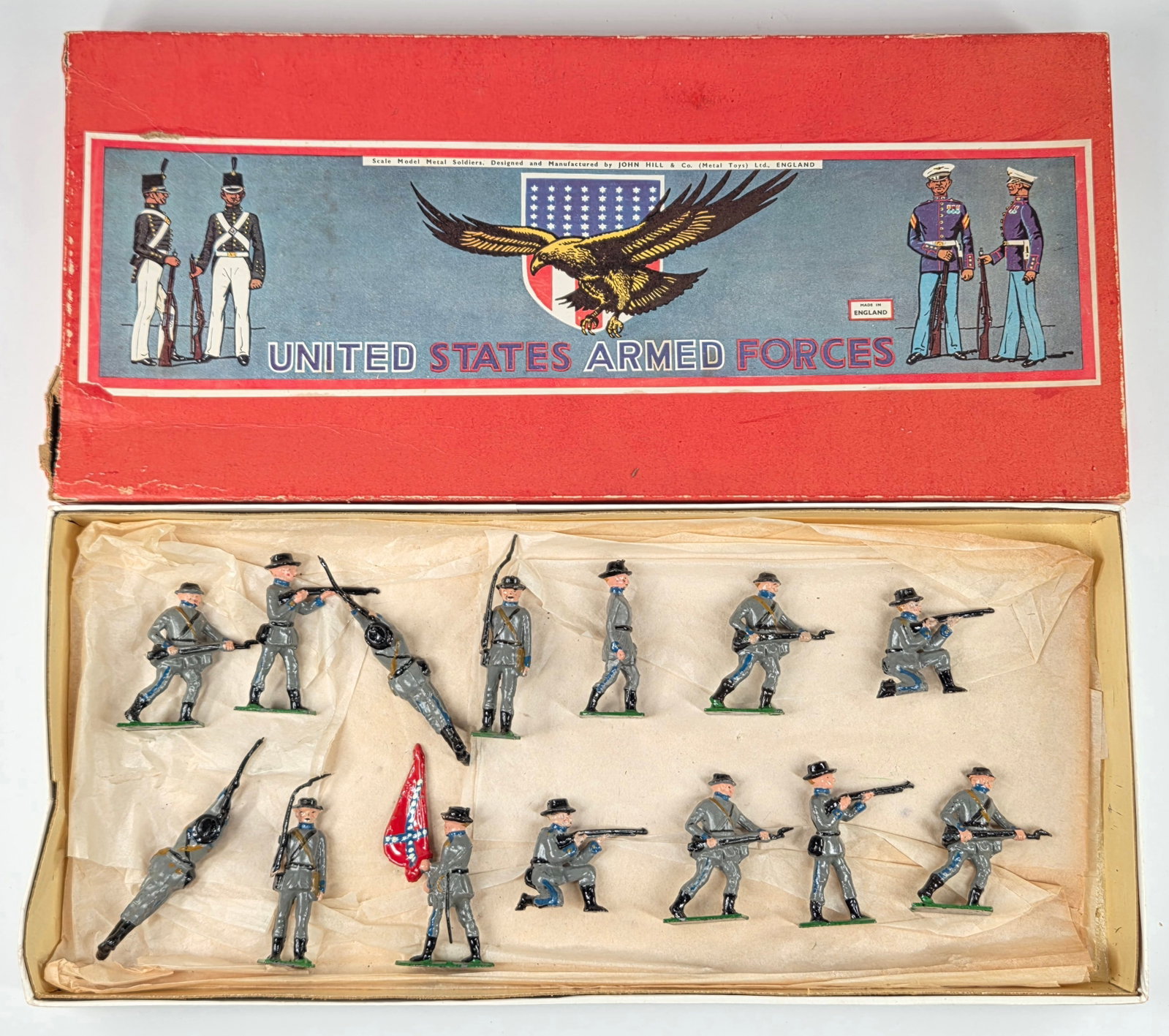 14) JOHILLCO 225 CONFEDERACY ARMY LEAD SOLDIERS (1 of 7)