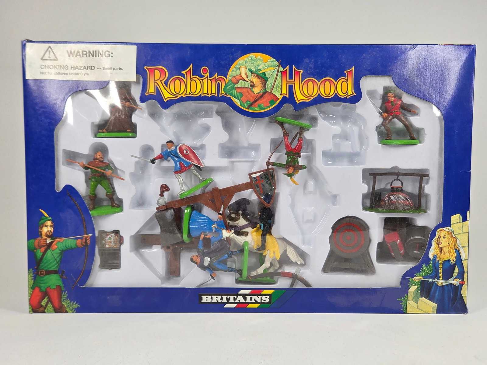 BRITAINS 7845 ROBIN HOOD GIFT PLAY SET IN BOX: SET REMAINS IN VERY GOOD CONDITION - LOOSE IN ORIGINAL BOX