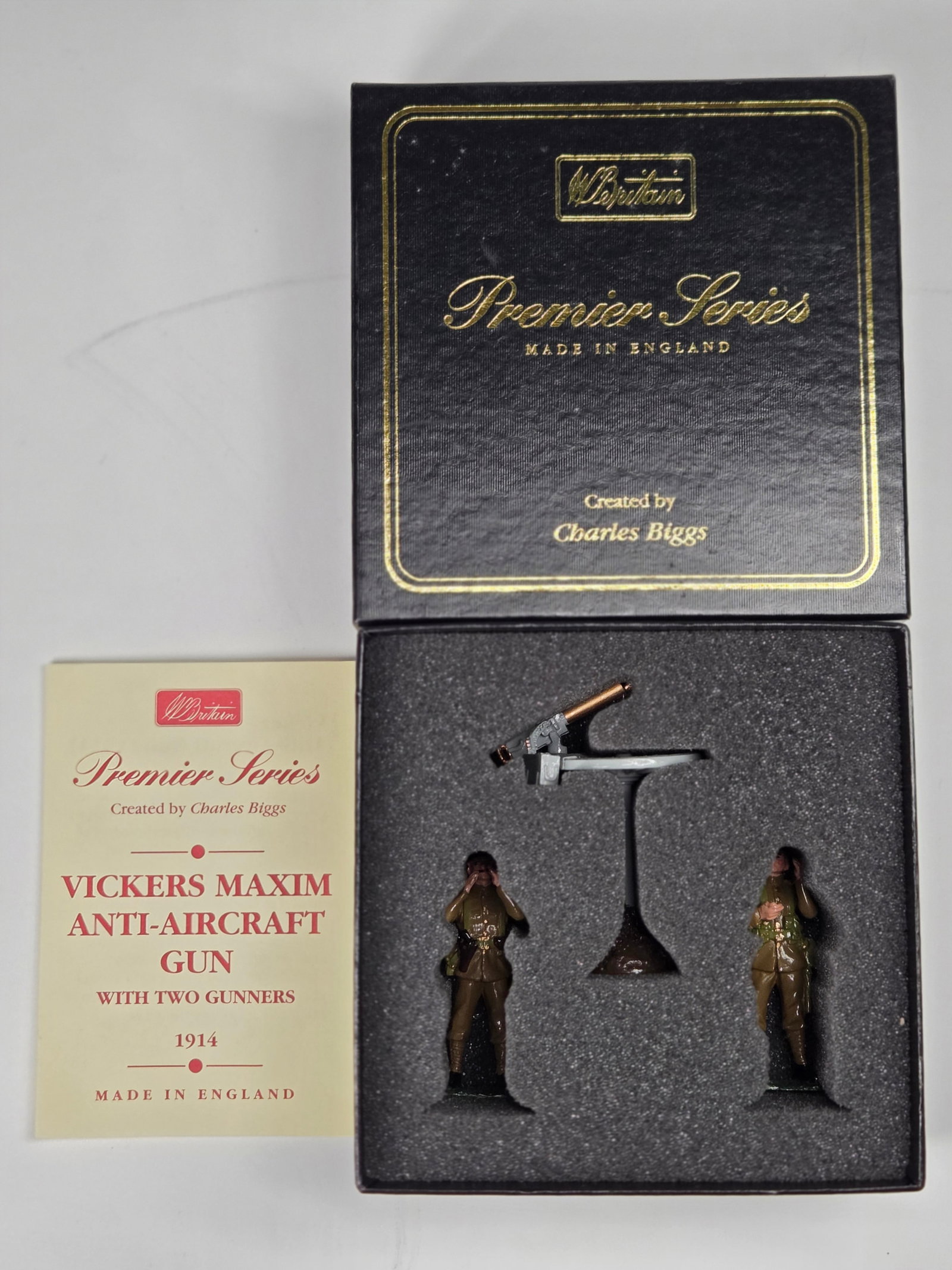 BRITAINS PREMIER 8911 VICKERS MAXIM MACHINE GUN: PREMIER SERIES SET REMAINS IN VERY GOOD CONDITION IN ORIGINAL BOX