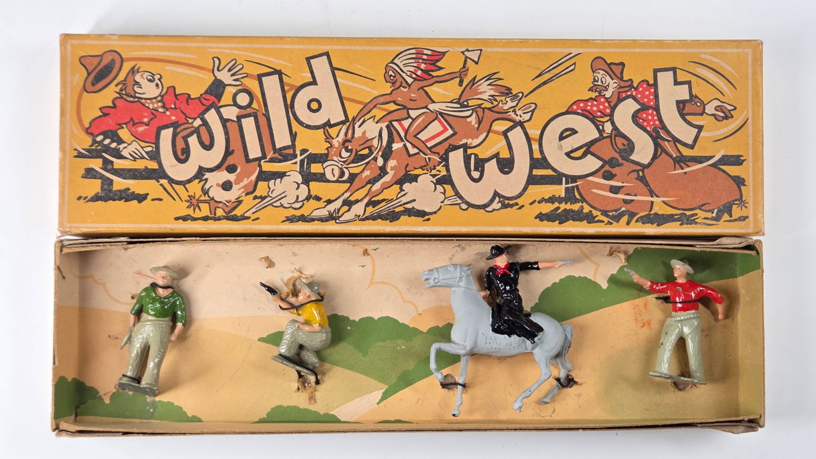 4) BRITAINS WILD WEST COWBOYS LEAD FIGURES (1 of 5)
