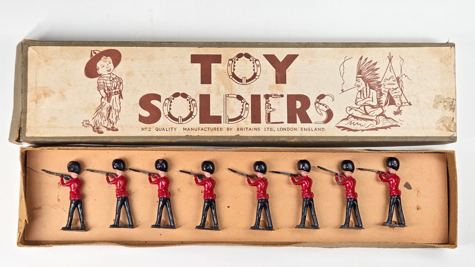 8) BRITAINS BRITISH INFANTRY FIRING POSITION SET (1 of 6)