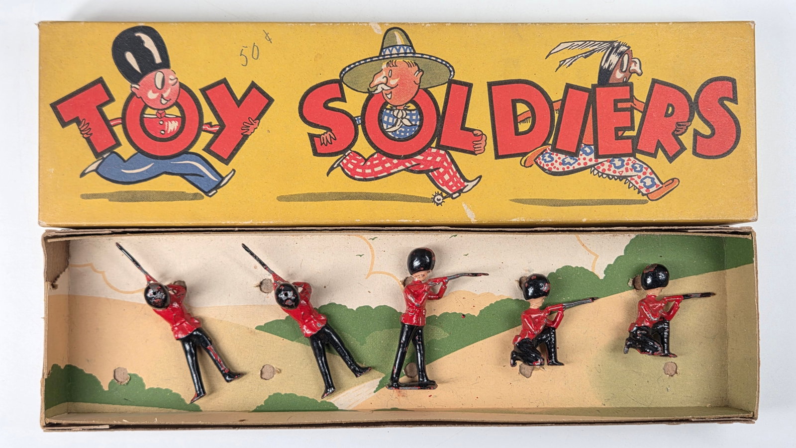 5) BRITAINS BRITISH ARMY LEAD PAINTED SOLDIERS (1 of 5)