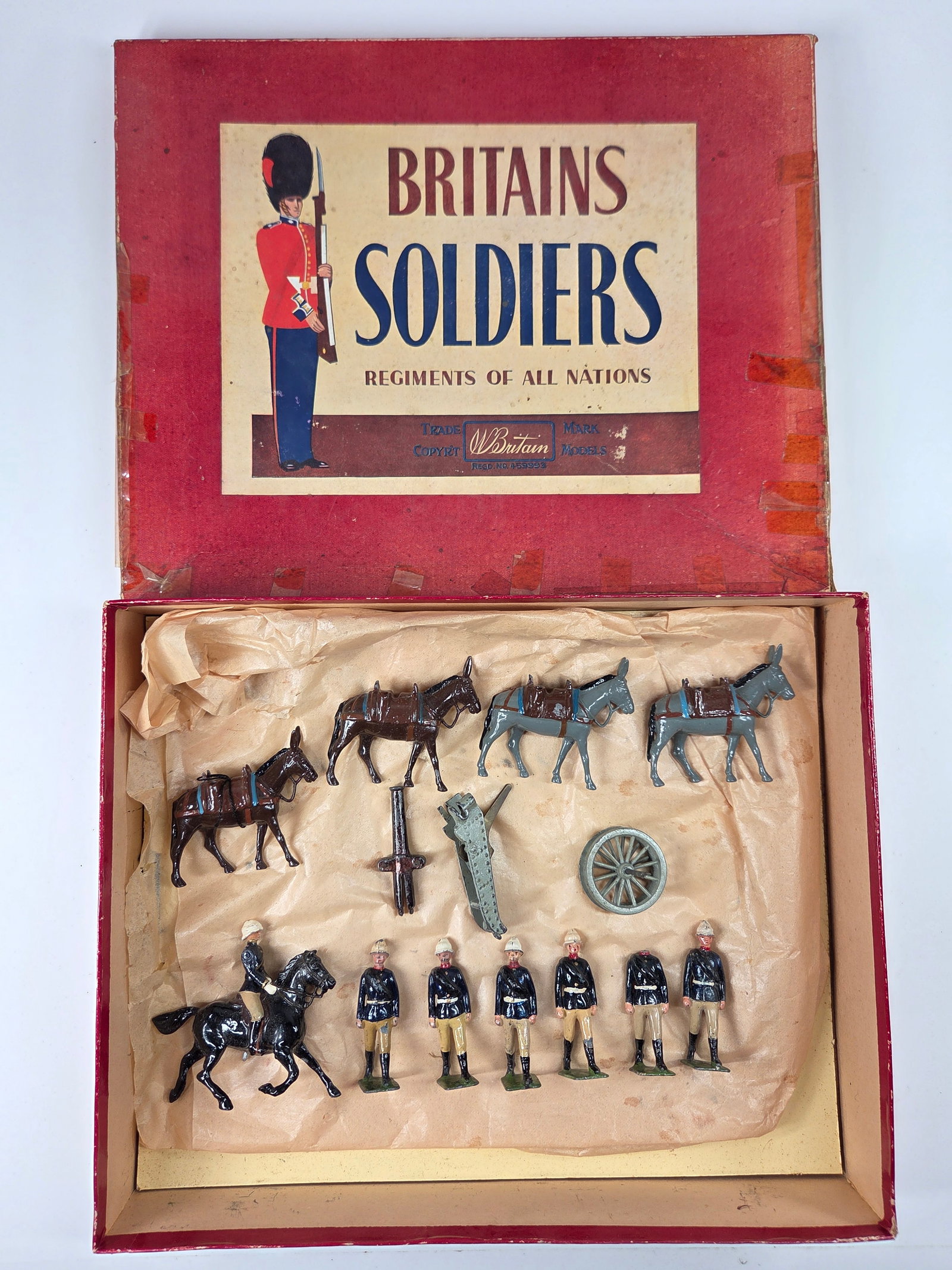 BRITAINS 28 ROYAL ARTILLERY MOUNTAIN GUN SET (1 of 7)