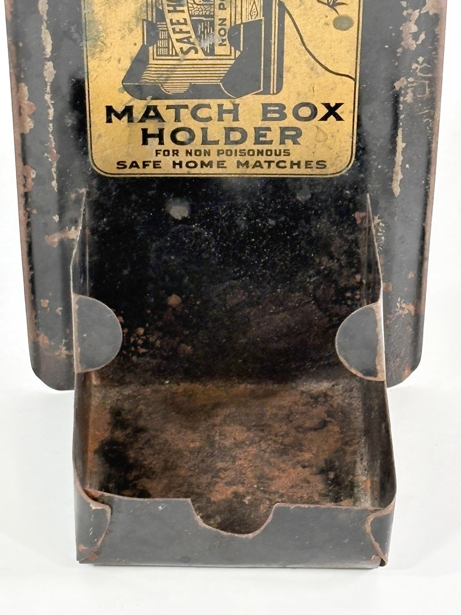 ANTIQUE SAFE HOME MATCH BOX HOLDER - 3