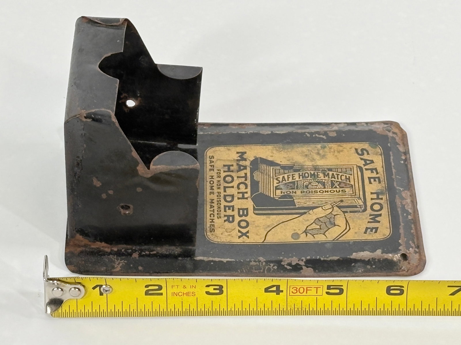 ANTIQUE SAFE HOME MATCH BOX HOLDER - 5