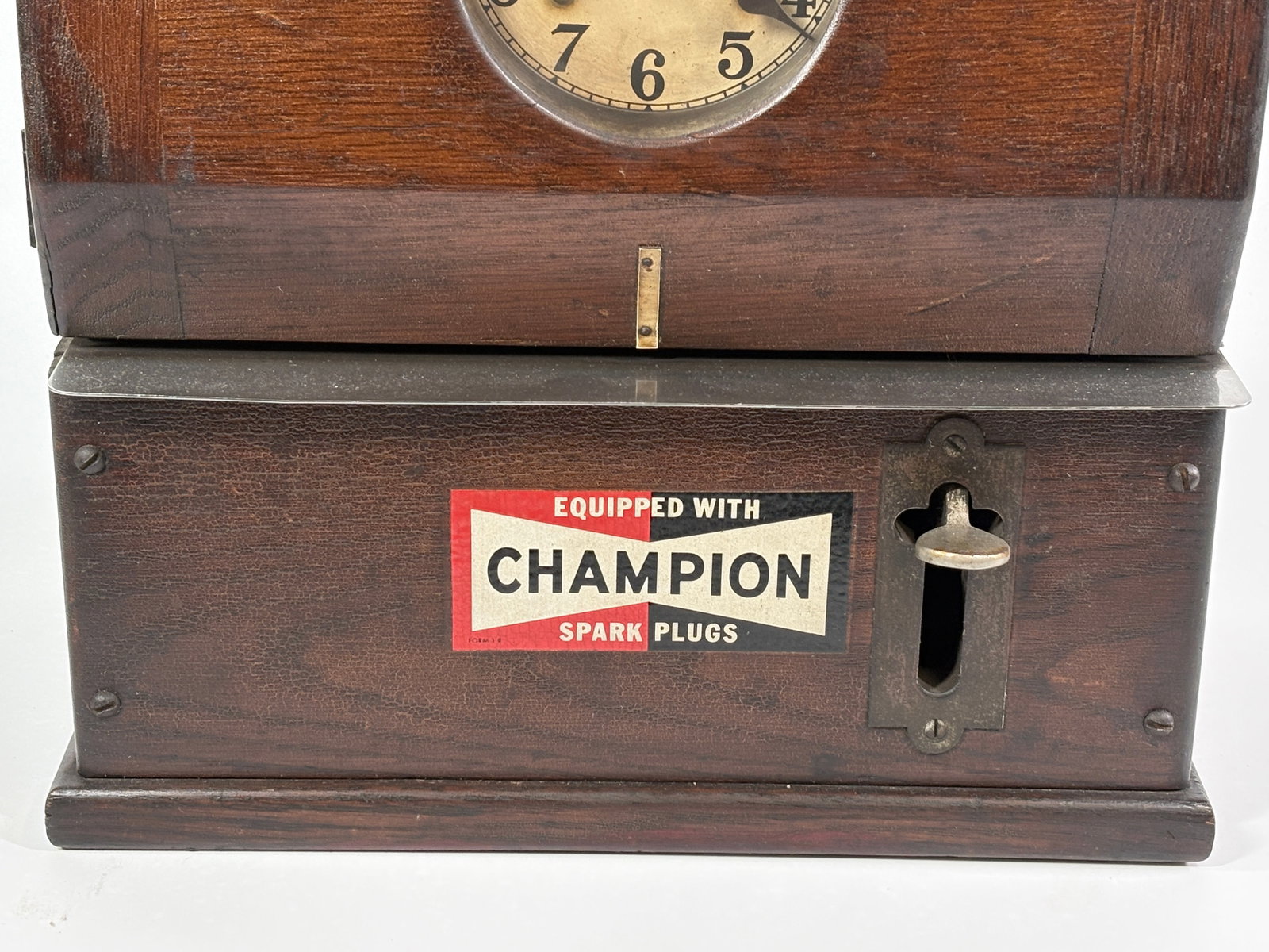 ANTIQUE OAK SIMPLEX TIME RECORDING CLOCK - 3