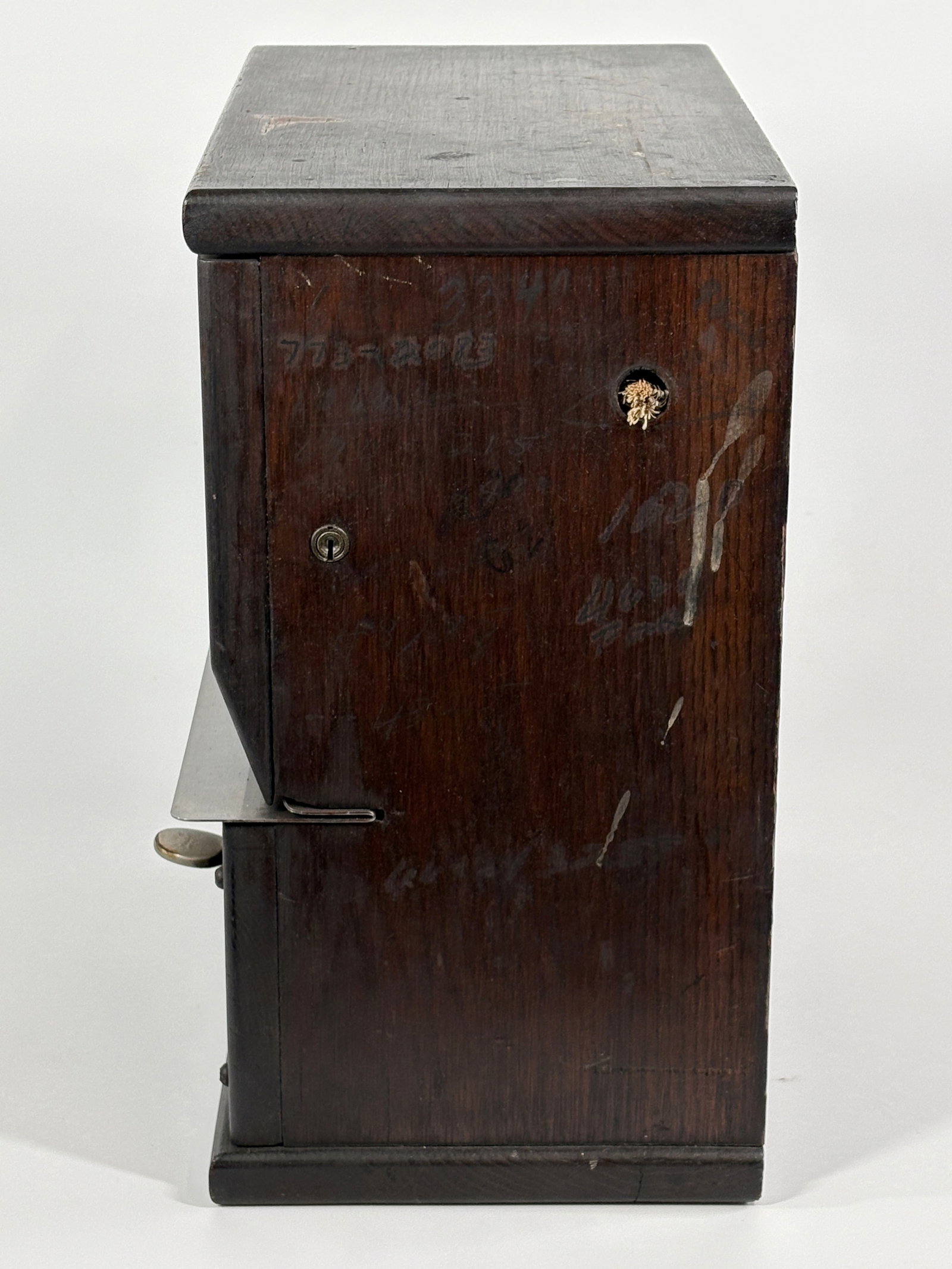 ANTIQUE OAK SIMPLEX TIME RECORDING CLOCK - 6