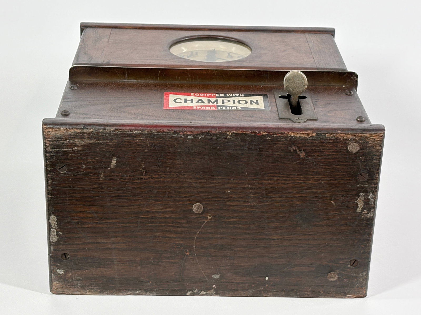 ANTIQUE OAK SIMPLEX TIME RECORDING CLOCK - 7
