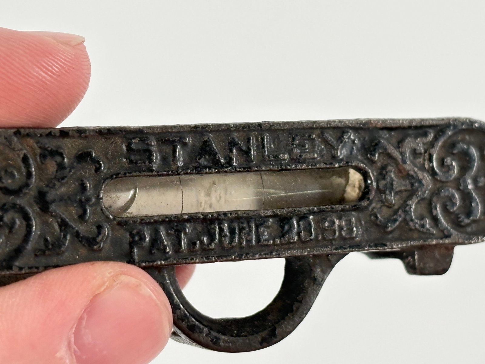 PAT. 1898 STANLEY CAST IRON LEVEL - 2