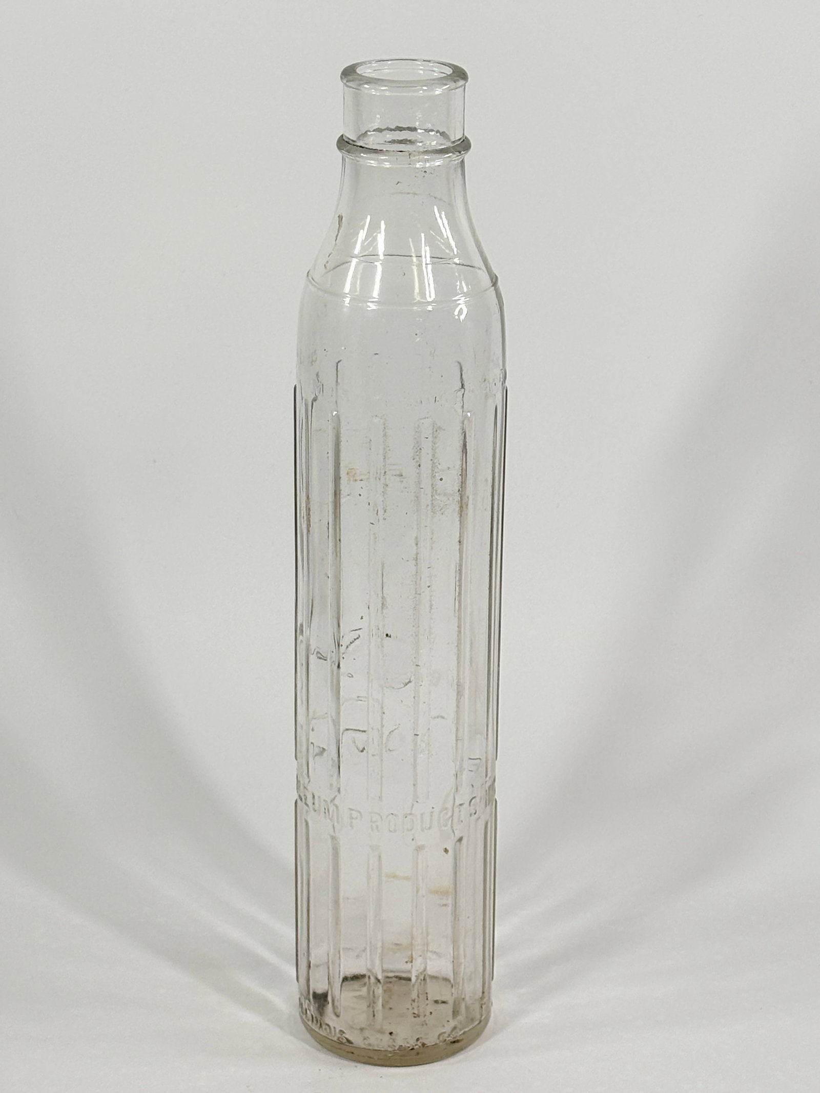 EMBOSSED SHELL MOTOR OIL GLASS BOTTLE - 6