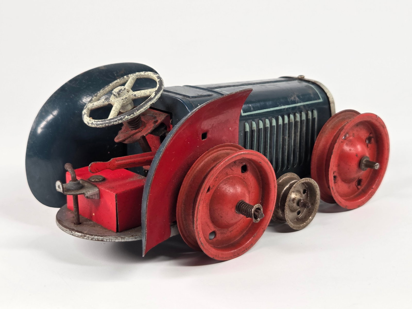 GESCHA GERMAN TIN LITHO WIND UP TRACTOR - 3