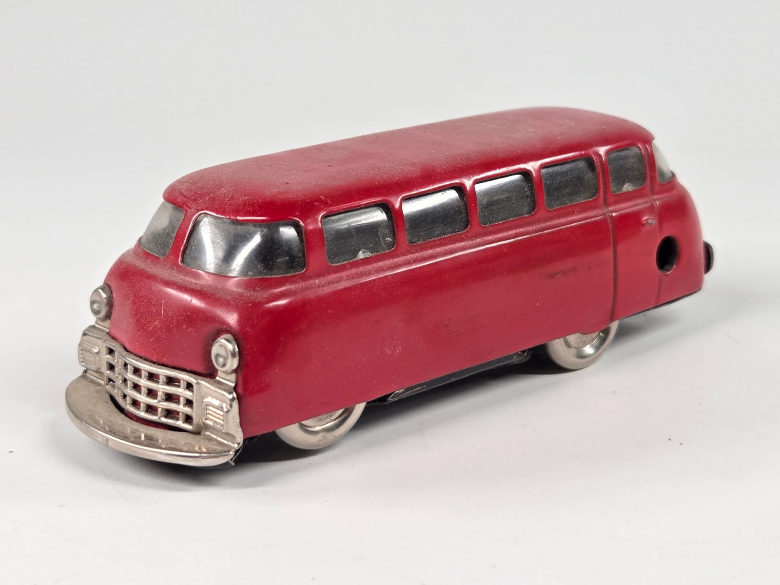 US ZONE GERMANY SCHUCO WIND UP BUS: REMAINS IN GOOD CONDITION, SHOWING SOME TYPICAL USAGE WEAR. UNTESTED.