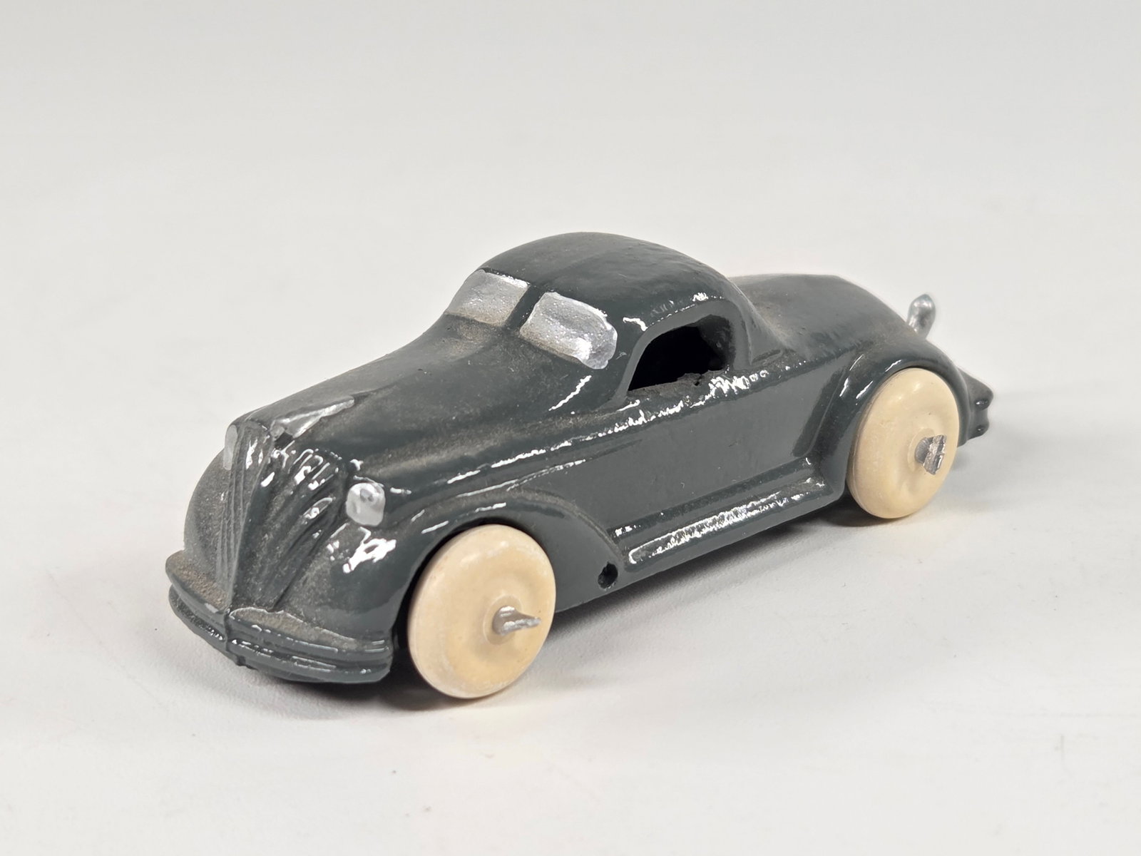 CUSTOM HANDMADE SIGNED SLUSH METAL CAR: REMAINS IN VERY GOOD CLEAN CONDITION.