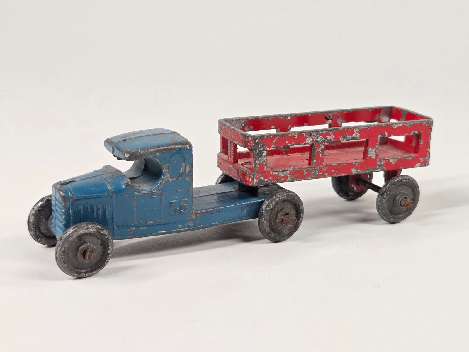 ANTIQUE SLUSH METAL STAKE BODY TRACTOR TRAILER (1 of 5)