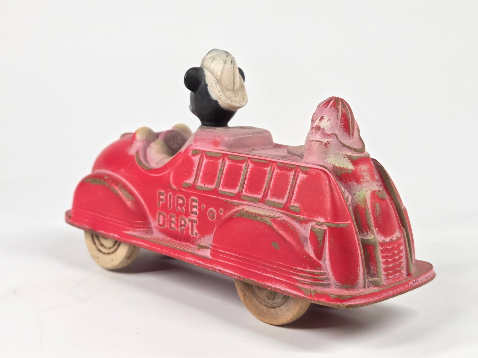 SUN RUBBER MICKEY MOUSE FIRE ENGINE - 2