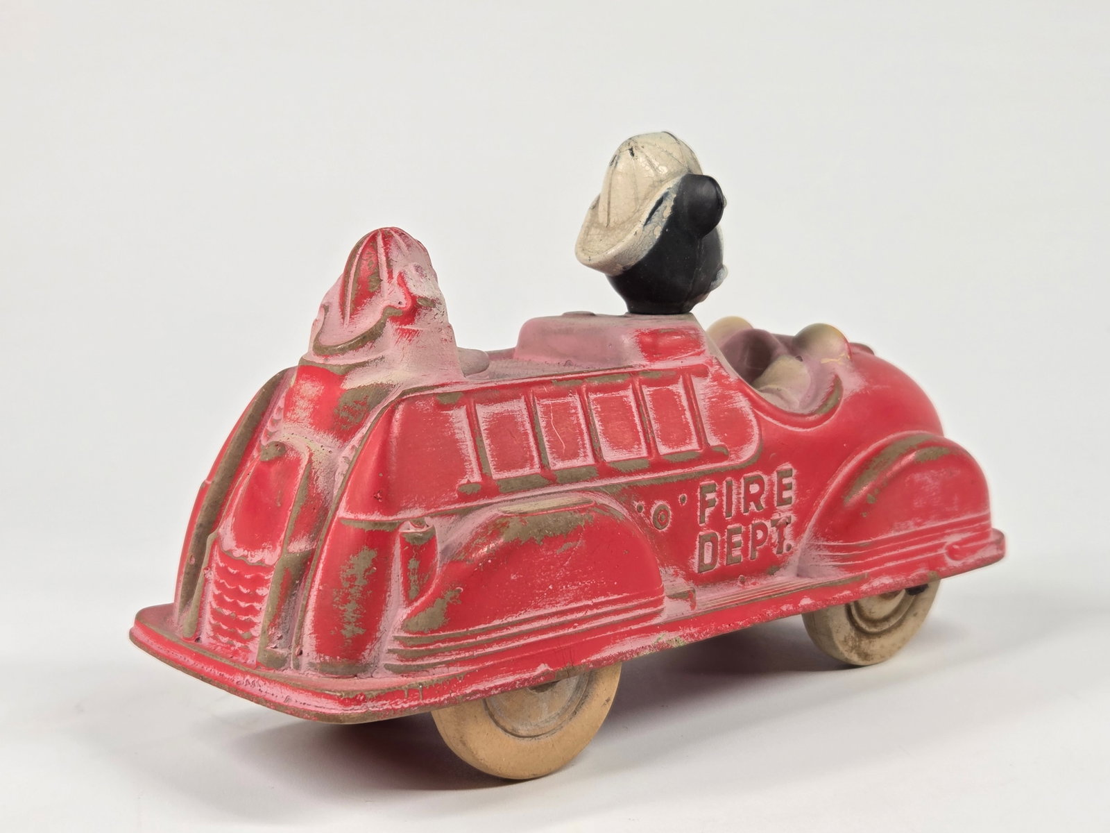 SUN RUBBER MICKEY MOUSE FIRE ENGINE - 3