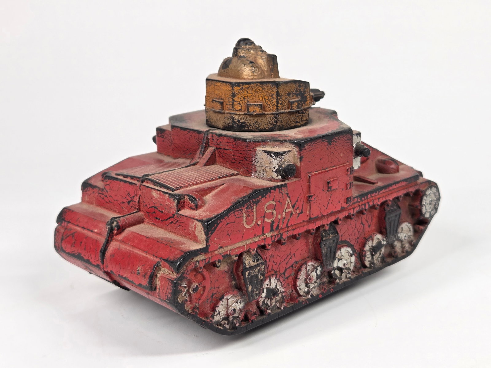 VINTAGE RUBBER US ARMY TANK - 3
