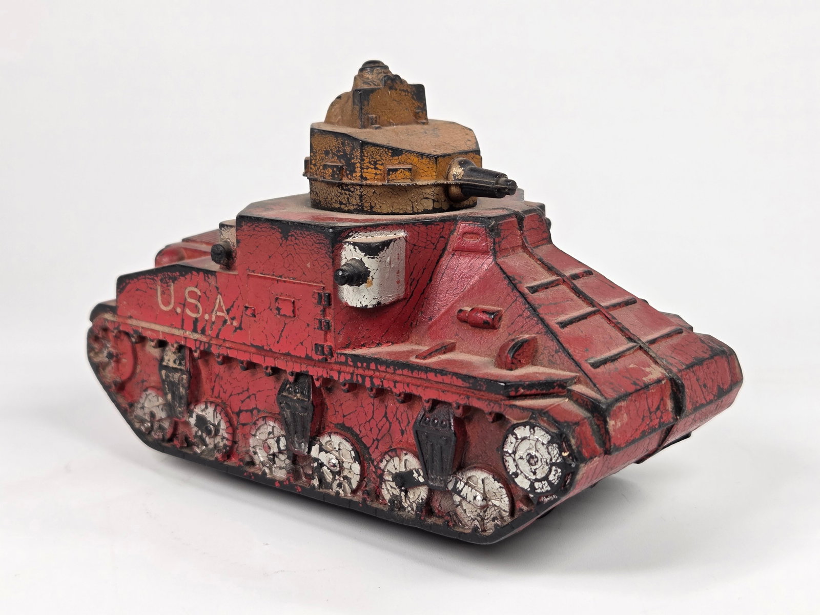 VINTAGE RUBBER US ARMY TANK - 4