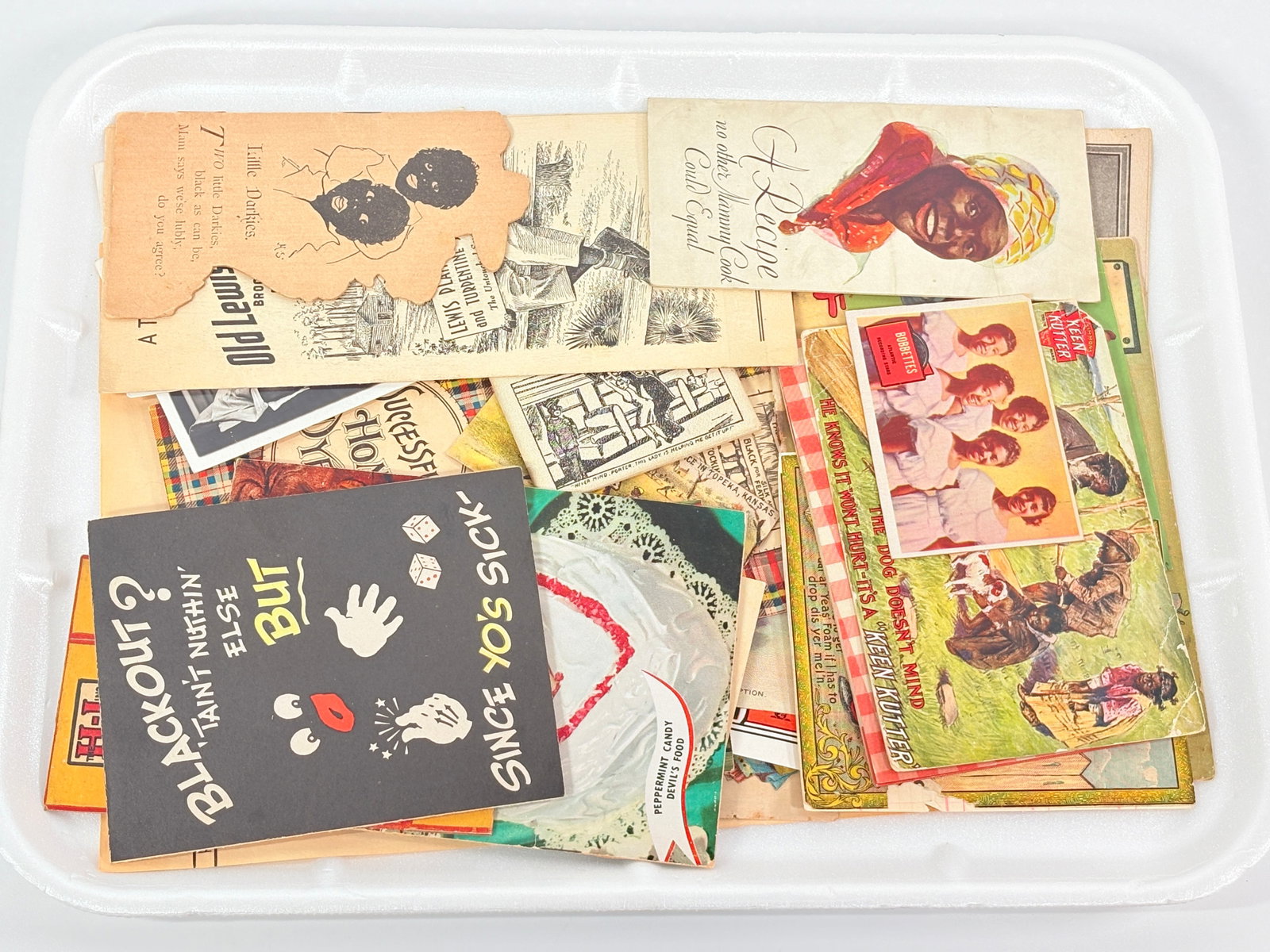 VARIOUS BLACK AMERICANA ADVERTISING EPHEMERA