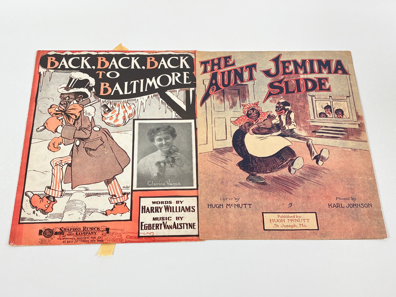 4) ANTIQUE BLACK AMERICANA THEATRE SHEET MUSIC