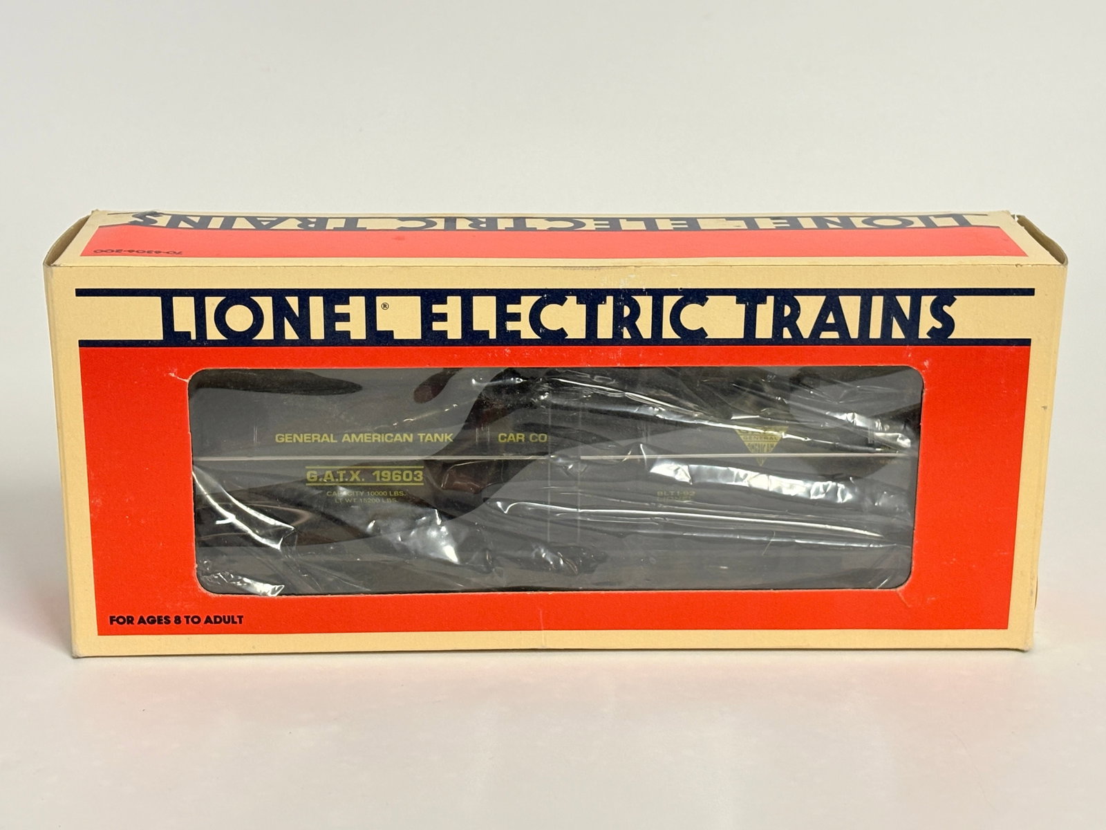 LIONEL O GAUGE 6-19603 GATX SINGLE DOME TANK CAR: REMAINS IN VERY GOOD CONDITION WITH BOX.