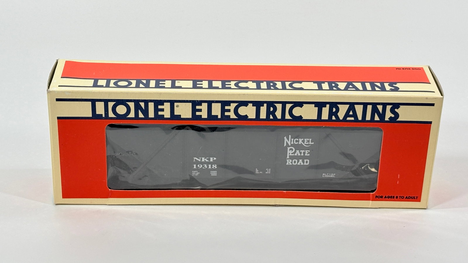 LIONEL O GAUGE 6-19318 NICKEL PLATE ROAD 4-BAY HOPPER: REMAINS IN VERY GOOD CONDITION WITH BOX.